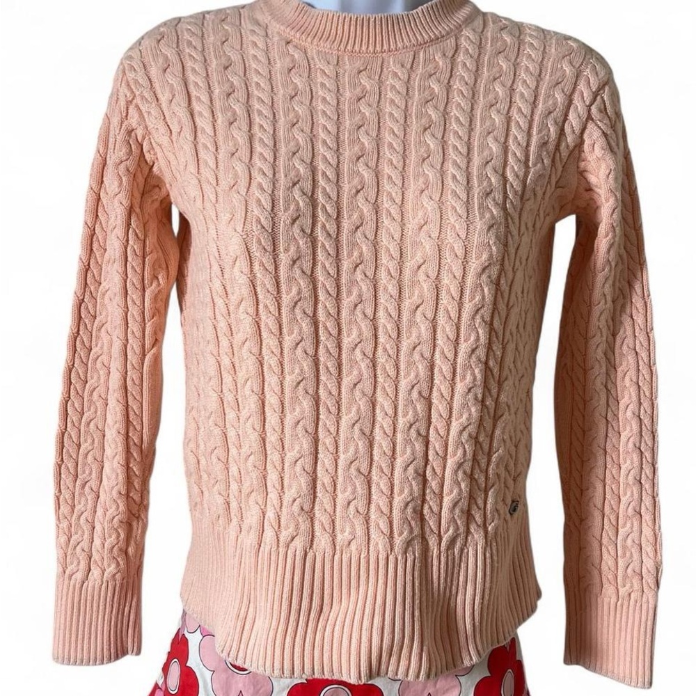 Y2K Guess Baby Pink Cable Knit Sweater